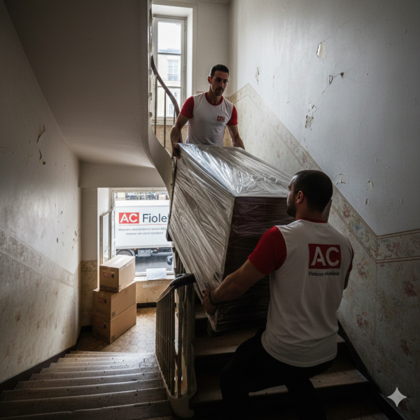 Déménagement appartement en étage sans ascenseur avec un déménageur professionnel à Vienne 38200