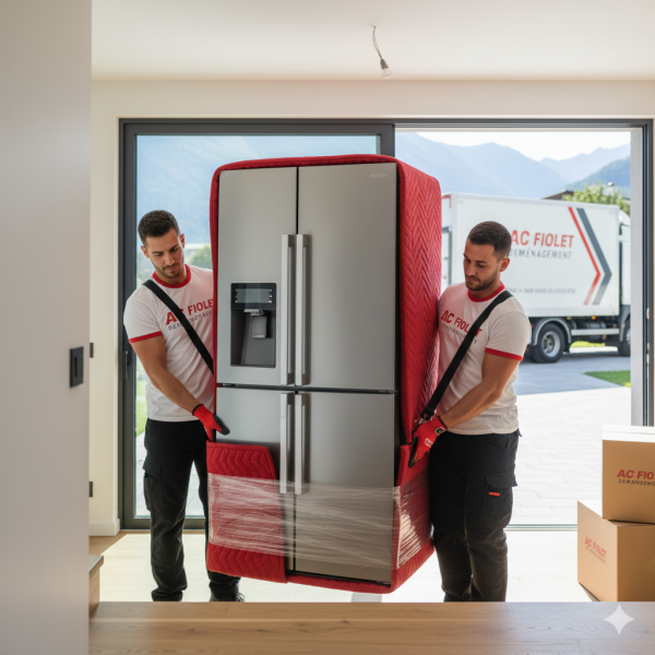 Déménagement d'une maison à étage ainsi que frigo américain avec un déménageur professionnel à Montluel 01120
