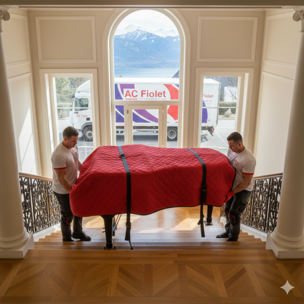 Déménagement d'un piano volumineux et lourd avec un déménageur professionnel à Gaillard 74100