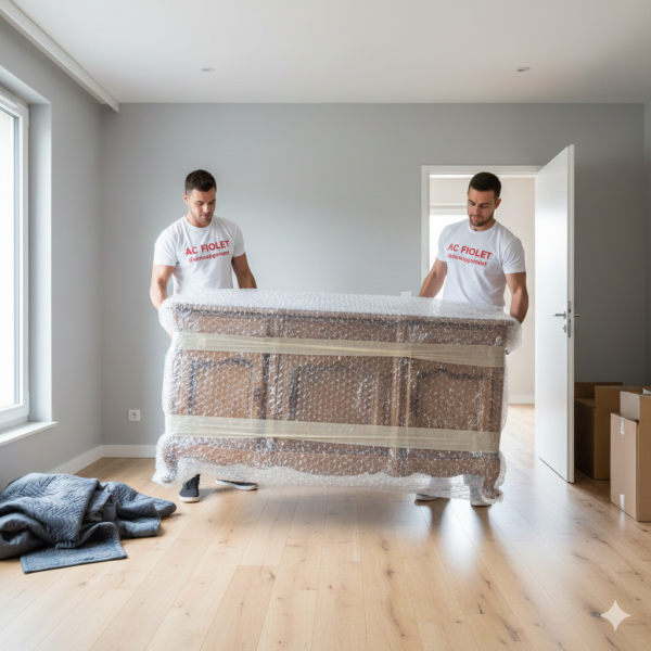 Déménagement maison avec un piano et frigo américain avec un déménageur professionnel à Arnas 69400