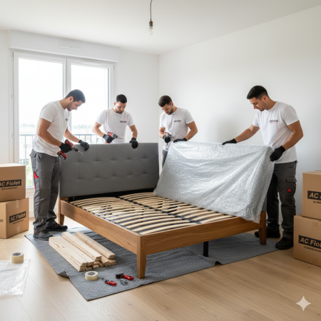 Notre zone d'activité pour ce service Entreprise spécialisée dans les déménagements de particuliers avec monte-meubles pour accès en hauteur à